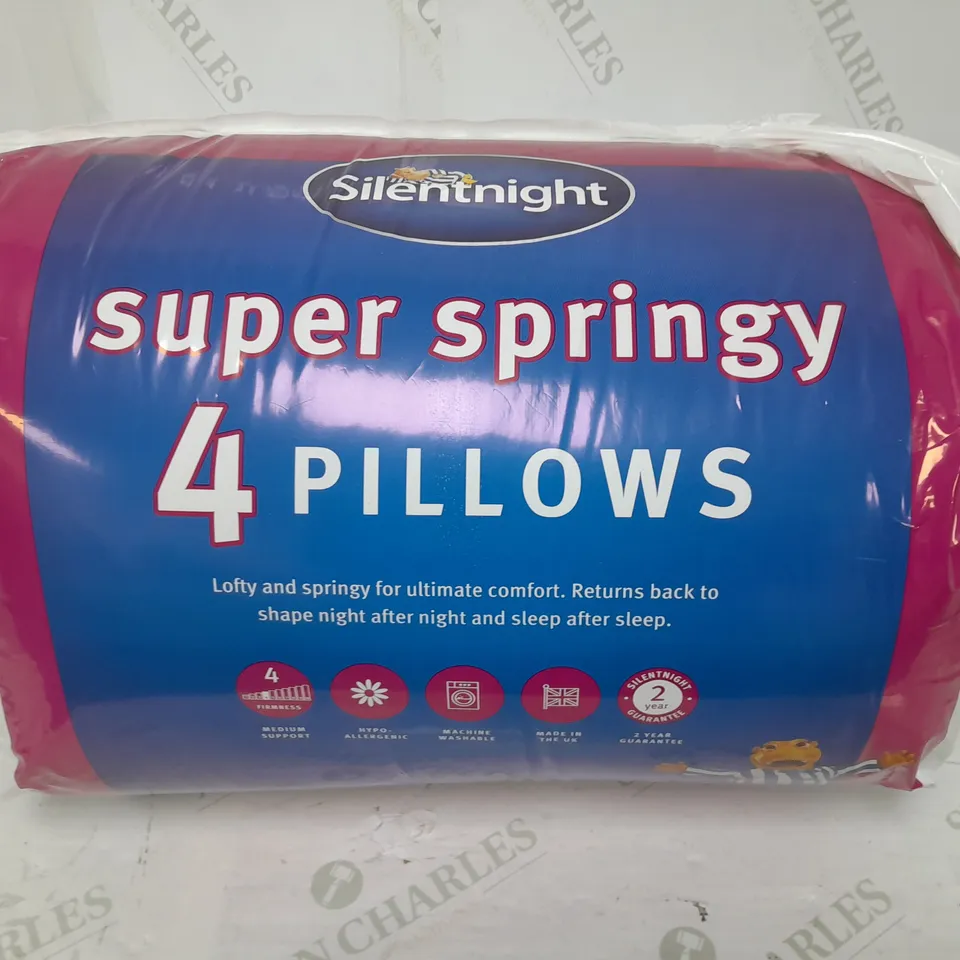 SILENTNIGHT SUPER SPRINGY 4 PILLOWS 