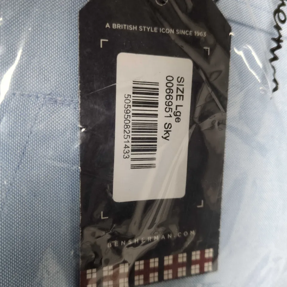 BAGGED BEN SHERMAN SKY BLUE SHIRT – UK L (LARGE)