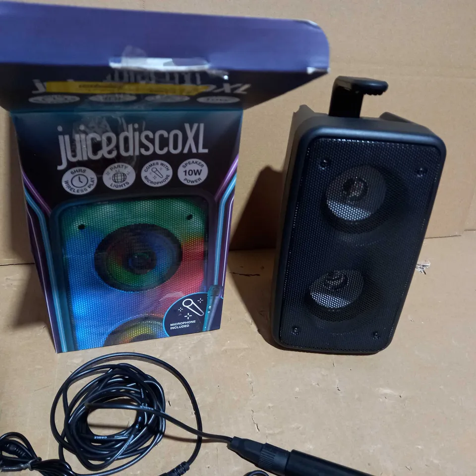 BOXED JUICE DISCO WIRELESS SPEAKER/MICROPHONE