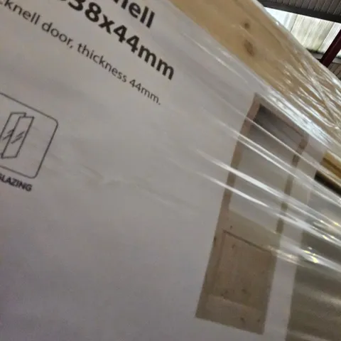 2XG BRACKNELL NORDIC SOFTWOOD HALF GLAZED INTERNAL DOOR 1981MM × 838MM