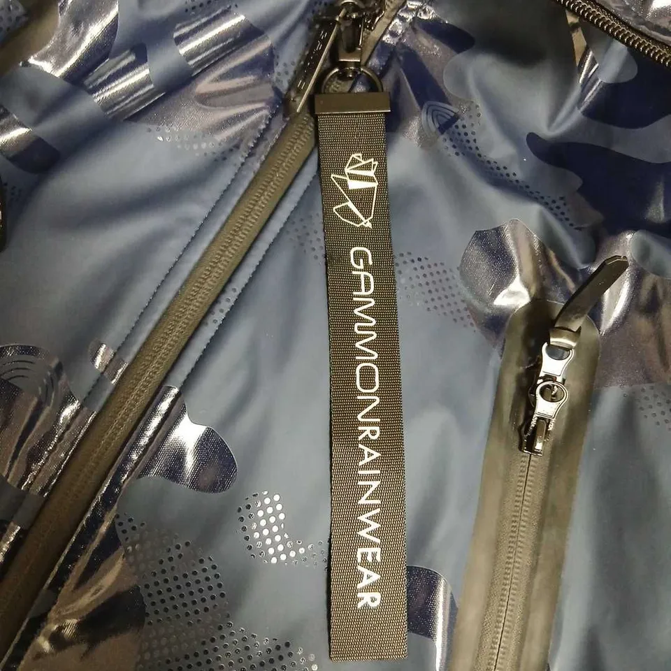 GAMMONWEAR NAVY PUFFER JACKET WITH SHEARLING LINING – XL (STYLED IN ITALY)