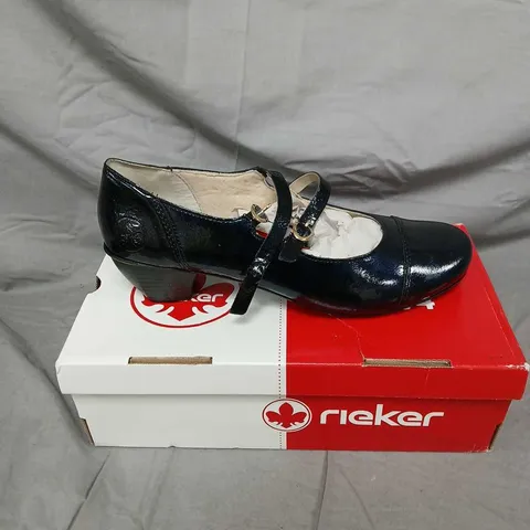 Rieker Navy Blue Patent Leather Mary Jane Shoes – Women's 7.5