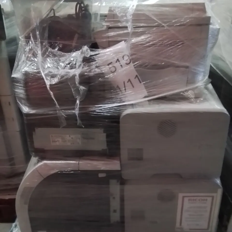 PALLET CONTAINING PRINTERS