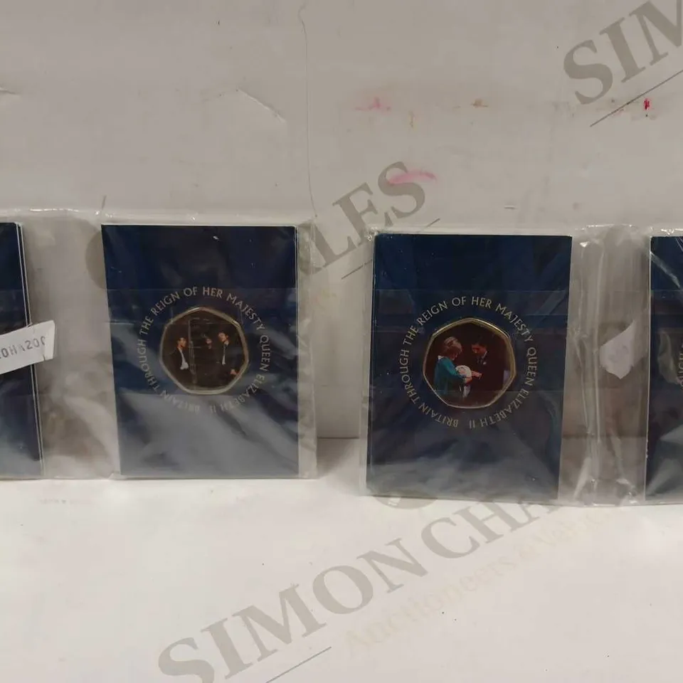 12 X PACKS TO CONTAIN AN ASSORTMENT OF COMMEMORATIVE COINS - APPROX 2-4 COINS PER PACK 
