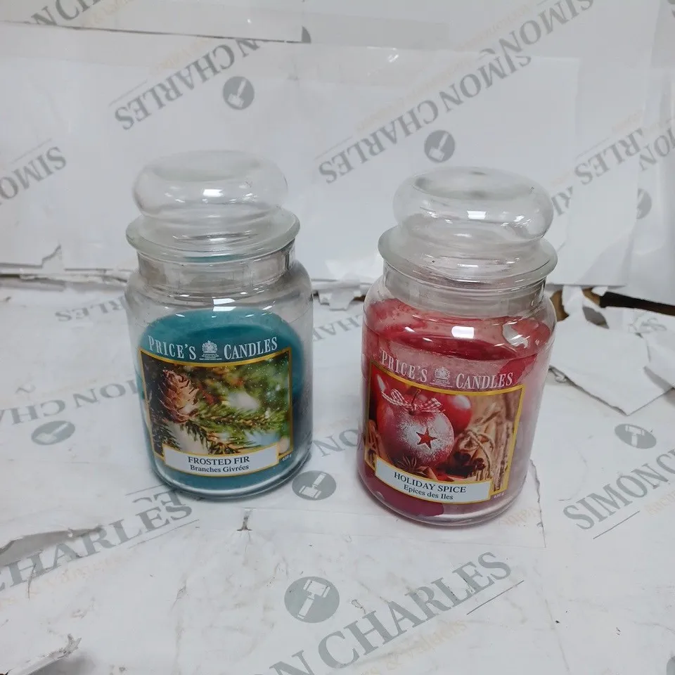 TWO USED CHRISTMAS CANDLES