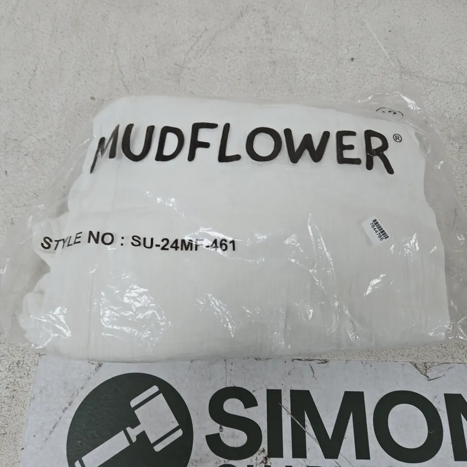 MUDFLOWER WHITE TROUSERS – UK 12 (EU 40, US 8)