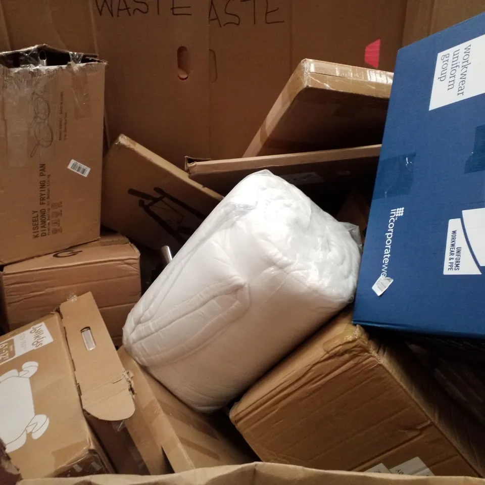 PALLET CONTAINING ASSORTED PRODUCTS INCLUDING SHOWER SYSTEM, BAIN MARIE, LONG WALL LIGHT, HEATED THROW & WALL CLOCK 