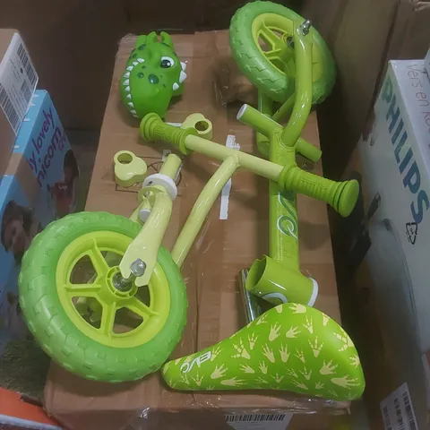 EVO BALANCE BIKE WITH DINO IN GREEN