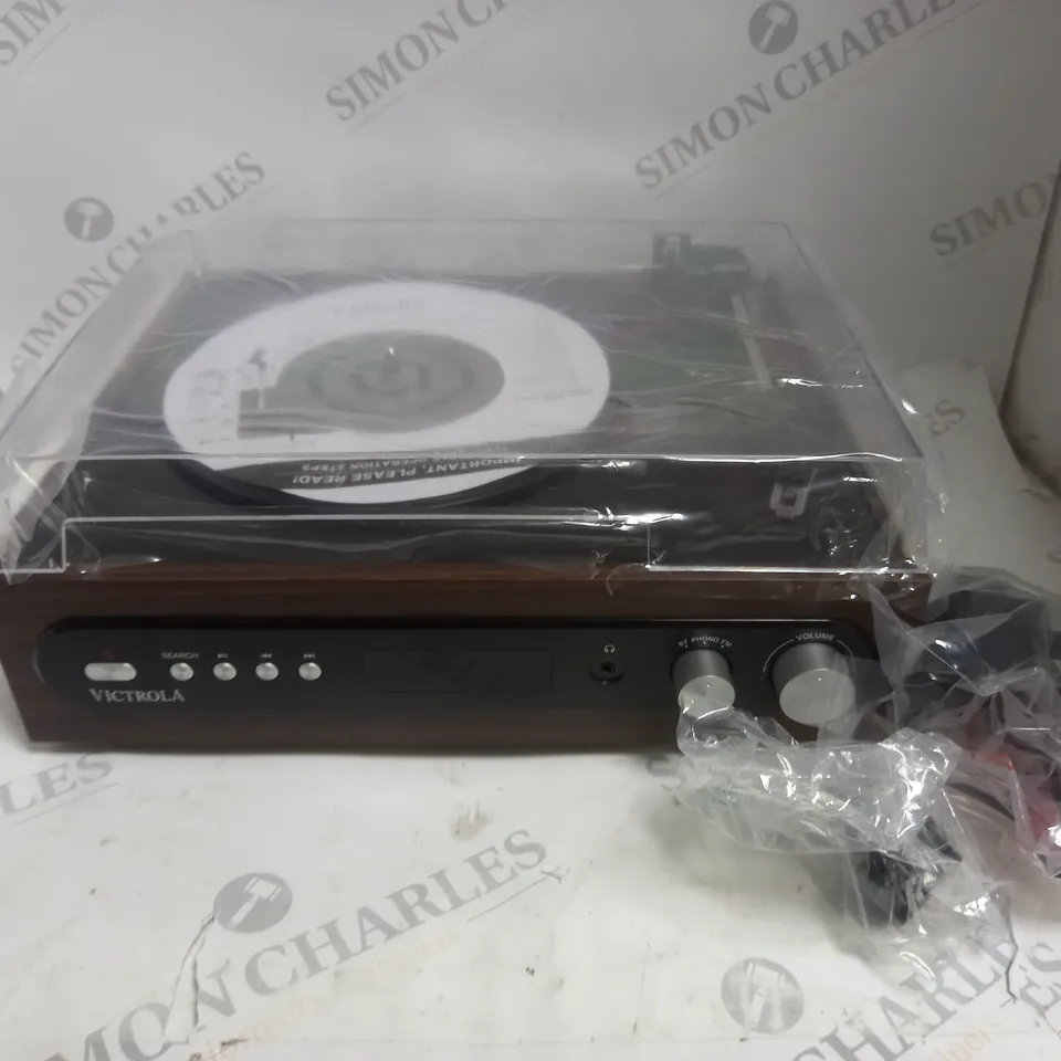 BOXED VICTROLA VTA-65 3-IN-1 BLUETOOTH TURNTABLE 