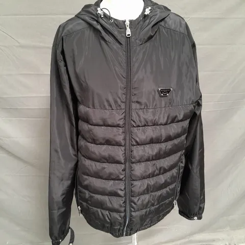 ALESSANDRO ZAVETTI PADDED PARKA IN BLACK SIZE L