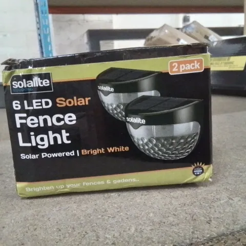 BOXED 2PK LED SOLAR FENCE LIGHTS