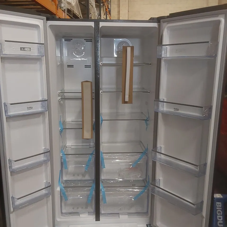 BEKO PRO FROST FREE ASL1532PX AMERICAN-STYLE FRIDGE FREEZER - BRUSHED STEEL