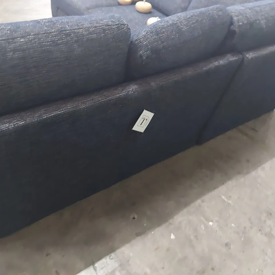 DESIGNER CORNER GROUP BLUE/SILVER FABRIC 