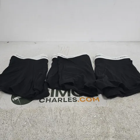 3 PACK CALVIN KLEIN ICON BLACK COTTON STRETCH BOXERS LARGE