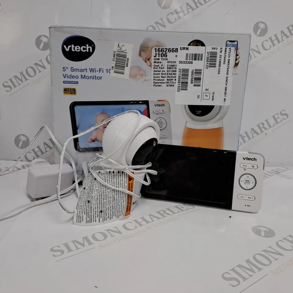 BOXED VTECH SMART WI-FI VIDEO MONITOR 5-INCH 1080P RM5754HD
