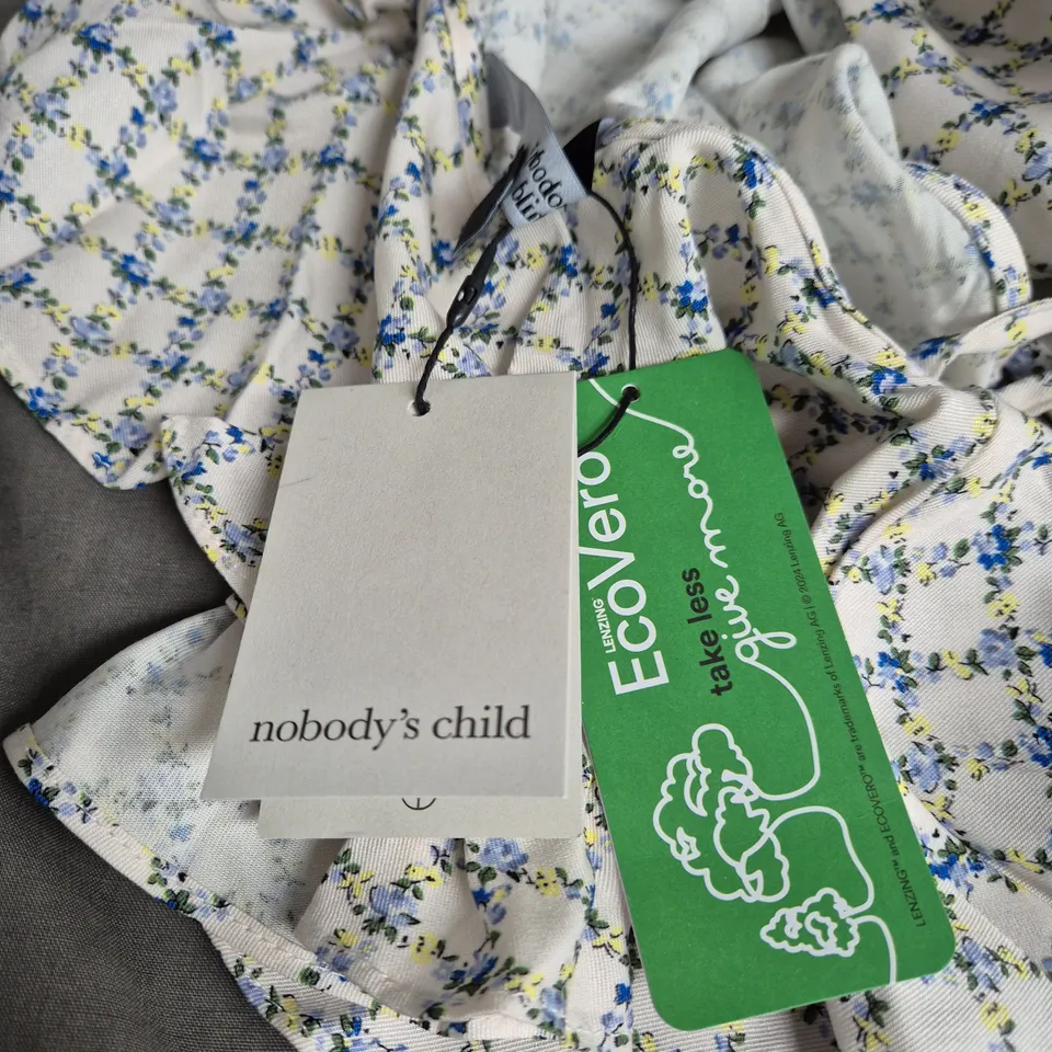 NOBODY'S CHILD ELOUISE MIDI DRESS CHERIE DITSY WHITE – UK 14