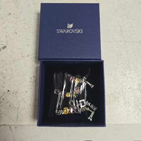 SWAROVSKI CRYSTAL EARRINGS IN BLUE BOX (BOXED)