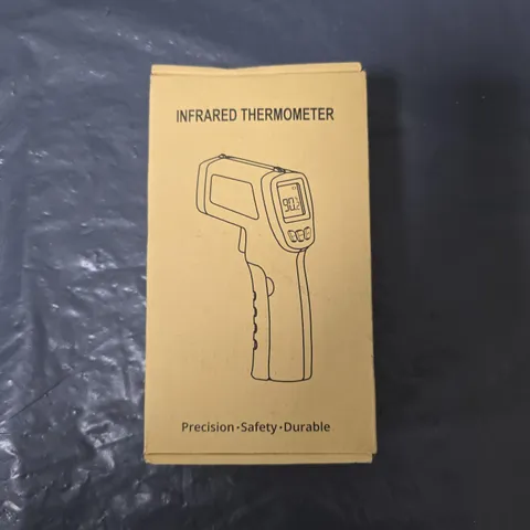 INFRARED THERMOMETER – HANDHELD, ORANGE, WITH TWO AA BATTERIES (BOXED)