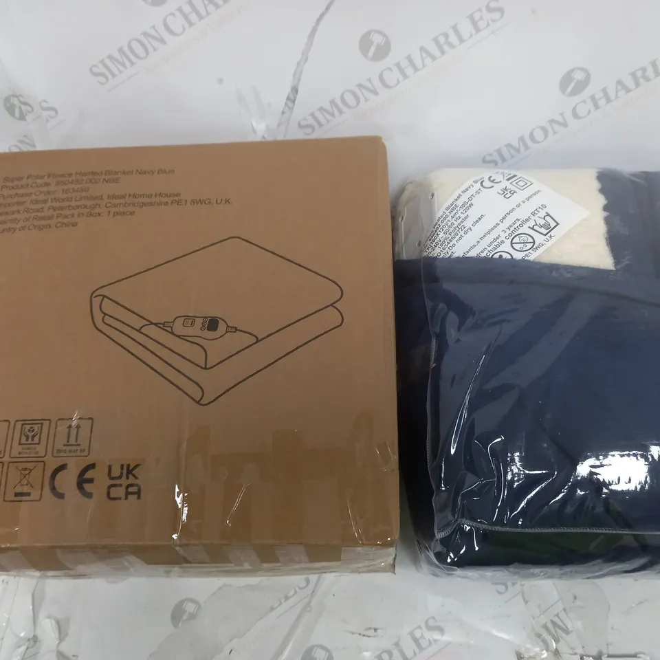 BOXED SUPER POLAR FLEECE HEATED BLANKET