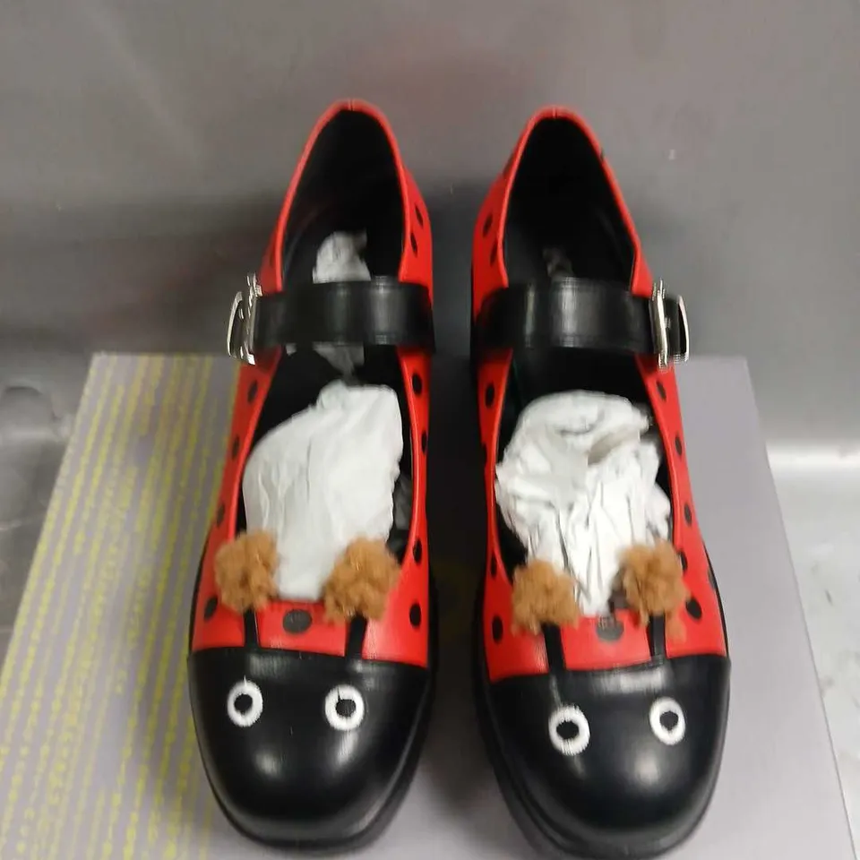 BOXED KOI TIRA MARY JANES 'LUCKY LADYBIRD EDITION' SIZE 6