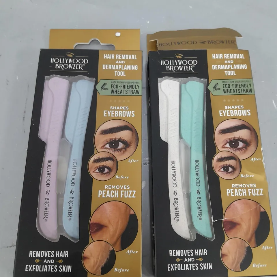 HOLLYWOOD BROWZER 4 PIECE GEMSTONE COLLETION DERMAPLANING KIT