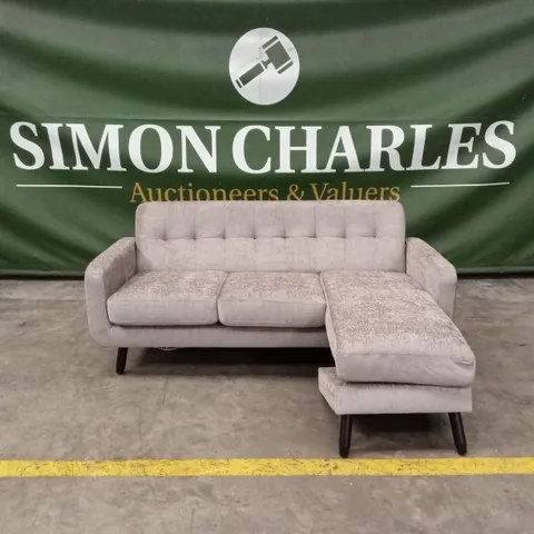 OSLO REVERSIBLE FABRIC CHAISE SOFA - NATURAL