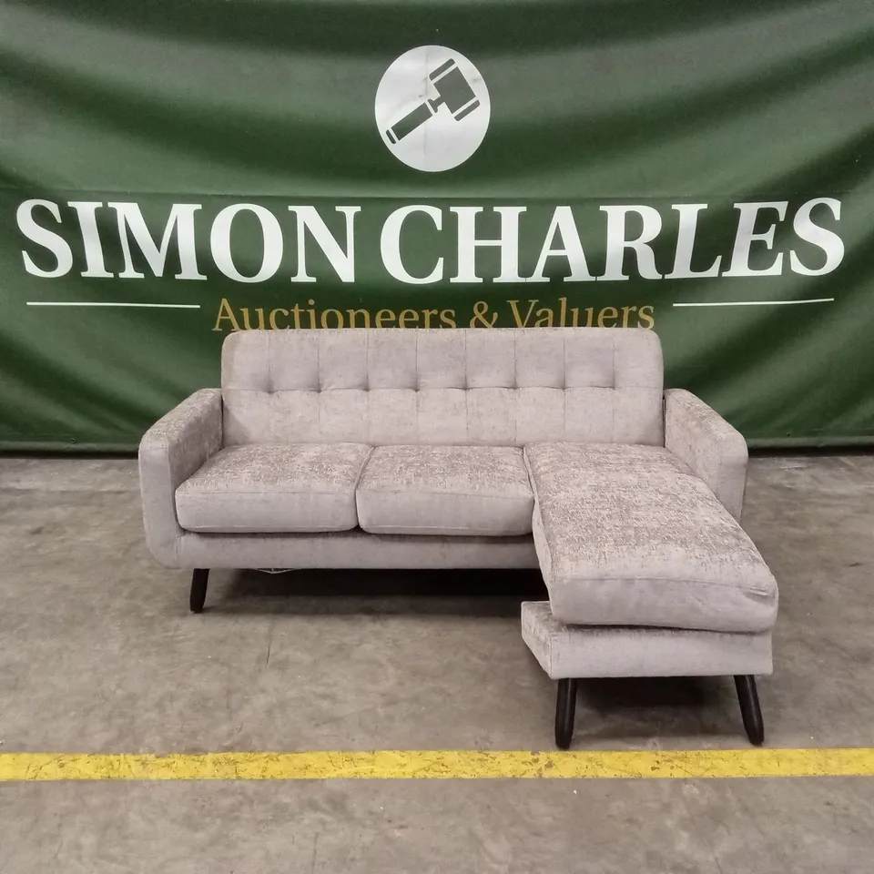 OSLO REVERSIBLE FABRIC CHAISE SOFA - NATURAL RRP £429