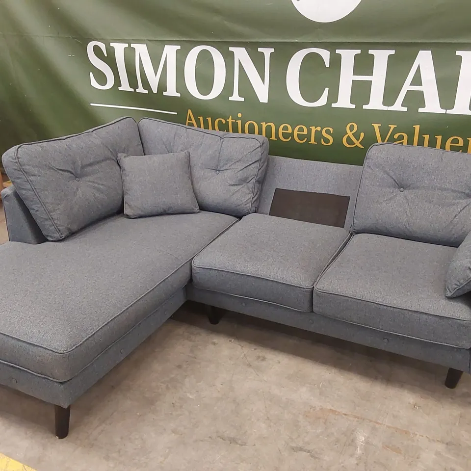 ASHLEY STYLE FABRIC CHAISE CORNER SOFA