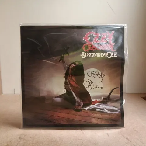 OZZY OSBOURNE SIGNED BLIZZARD OF OZZ VINYL COVER