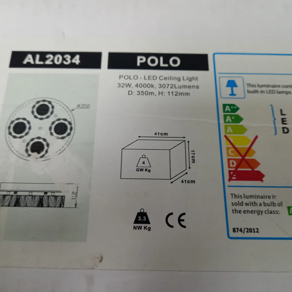 AUROLITE POLO 4-LIGHT LED MODERN CRYSTAL DEMI FLUSH MOUNT