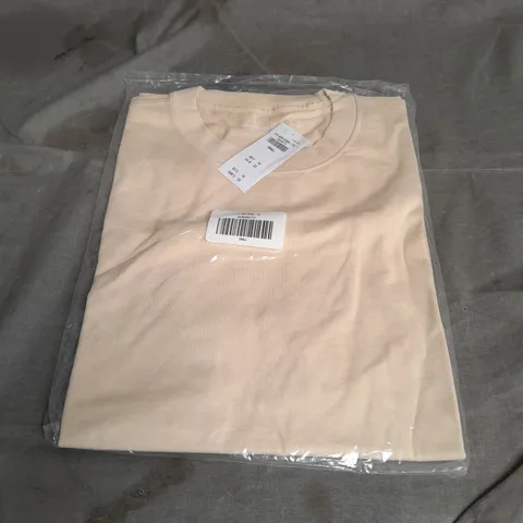 BAGGED ABERCROMBIE & FITCH CLASSIC POLISHED TEE IN BEIGE SIZE S