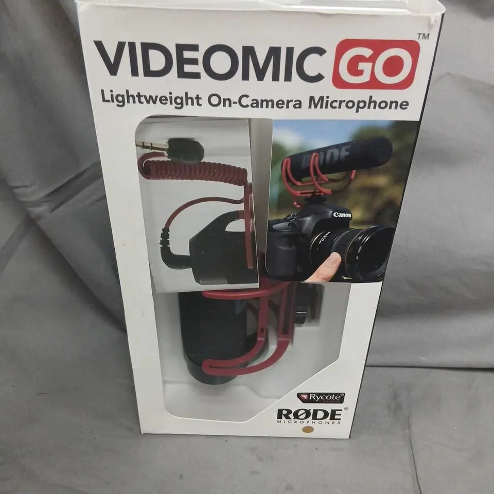 RODE VIDEOMIC GO ON-CAMERA MICROPHONE – BOXED