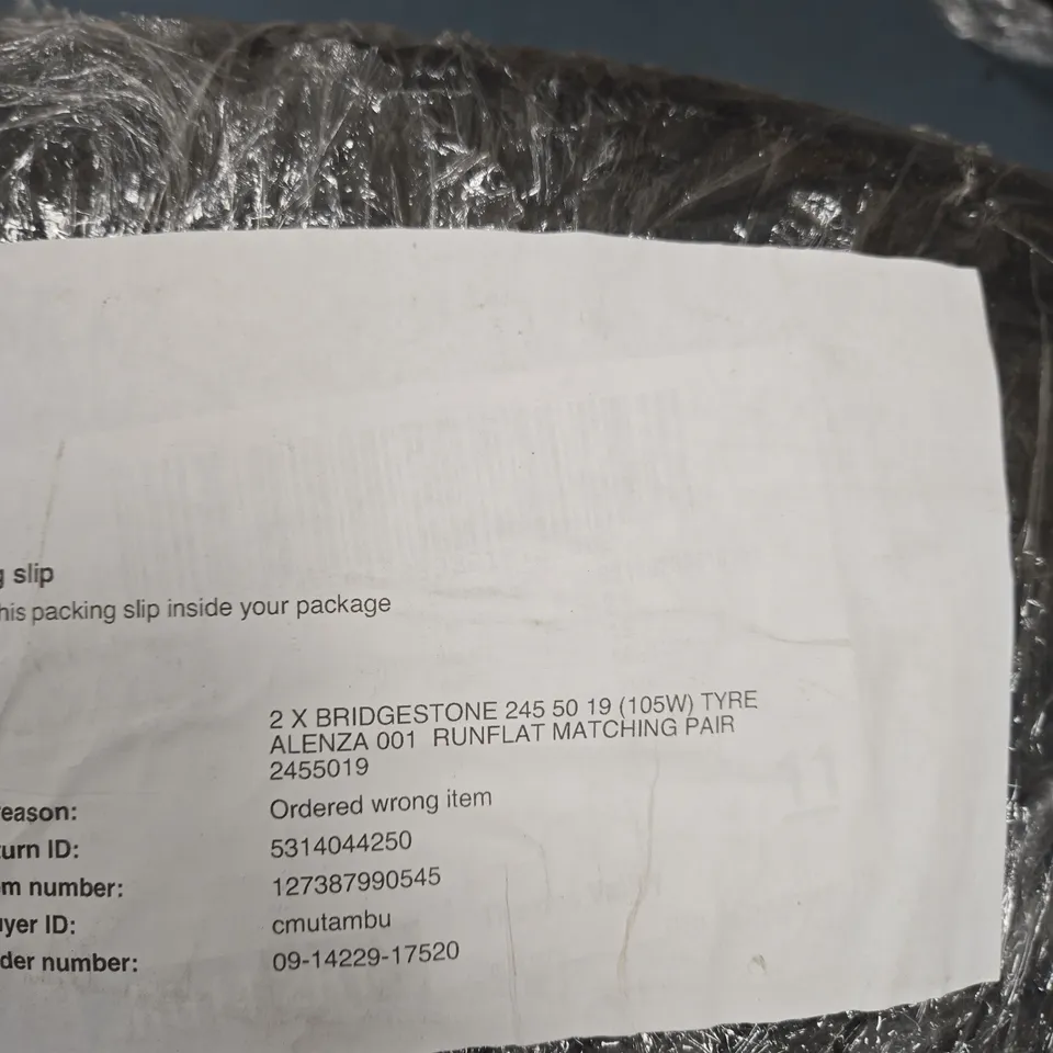 BRIDGESTONE ALENZA 001 RUNFLAT TYRES 245/50R19 –