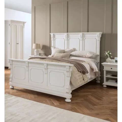 BRAND NEW BOXED HOMESDIRECT 365 BAKERSFIELD ASK SUPERKING SIZE BEDFRAME(4 BOXES)
