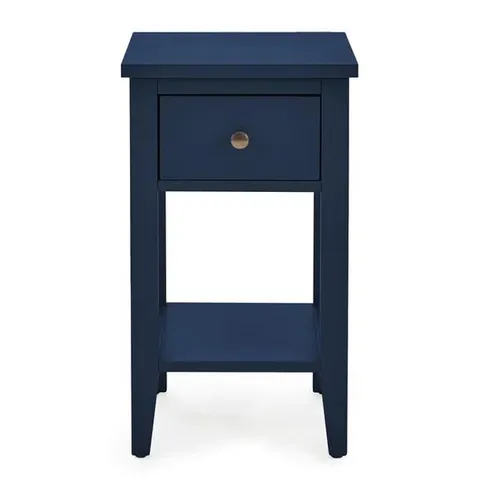 BOXED LYNTON COMPACT BEDSIDE IN NAVY - H55 X W32 X D35 CM