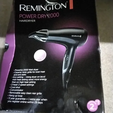 BOXED REMMINGTON POWER DRY 2000 HAIRDRYER 