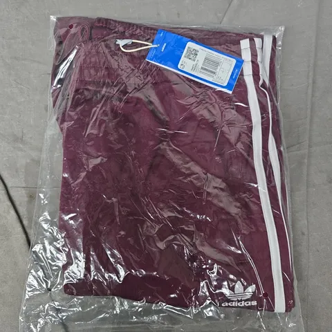 BAGGED ADIDAS FIREBIRD TRACKPANTS IN DARK RED - UK LARGE