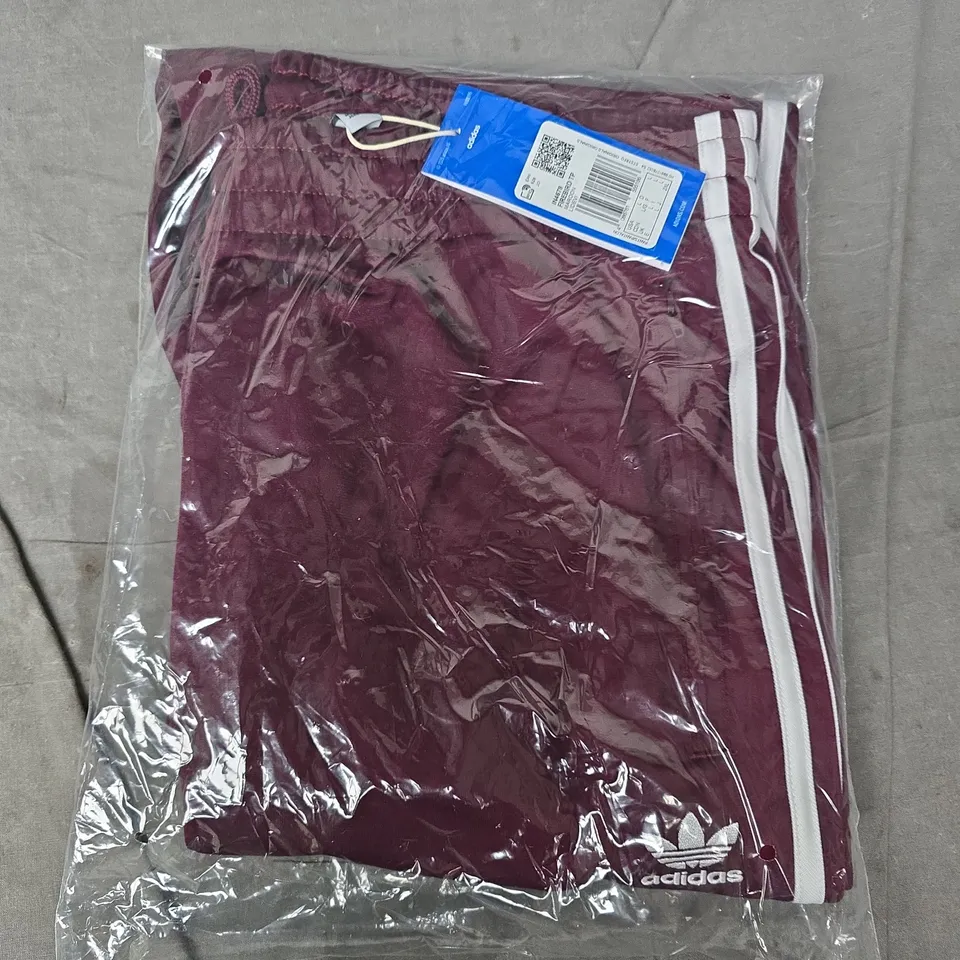 BAGGED ADIDAS FIREBIRD TRACKPANTS IN DARK RED - UK LARGE