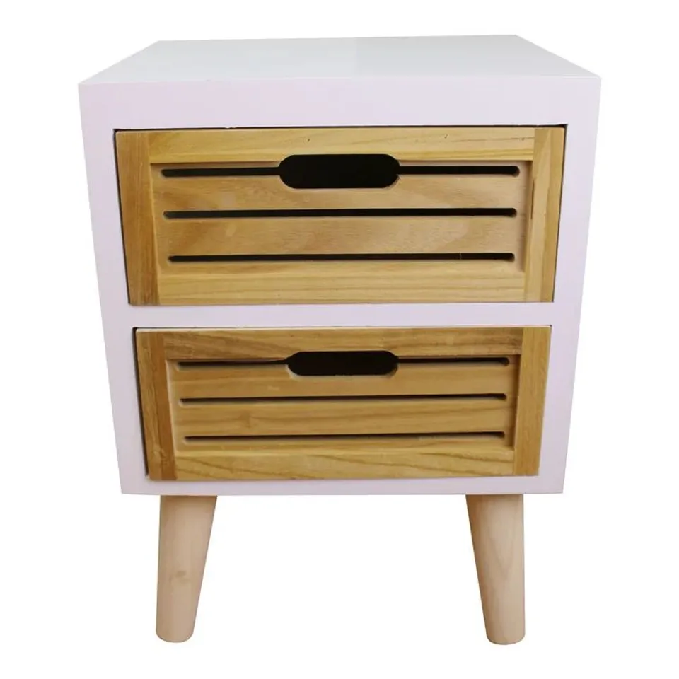 BOXED KEPER WOOD BEDSIDE TABLE 