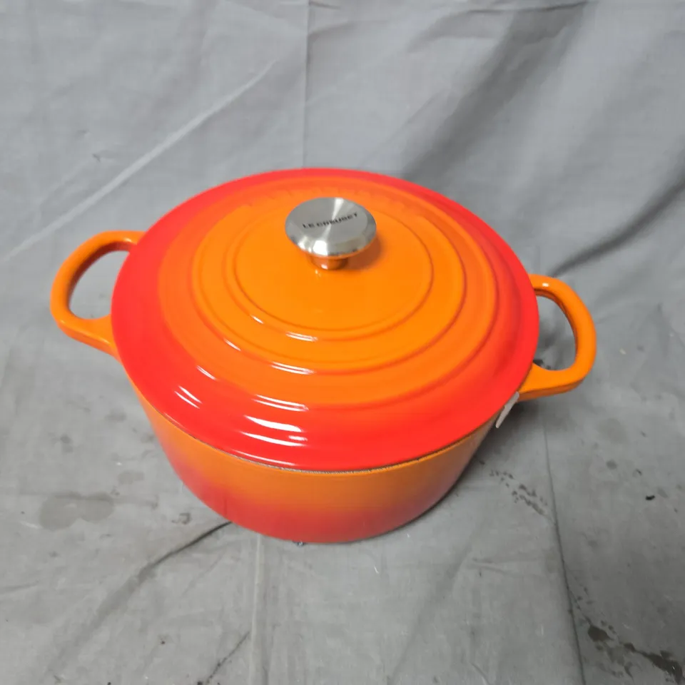 LE CREUSET CAST IRON CASSEROLE DISH WITH LID – FLAME
