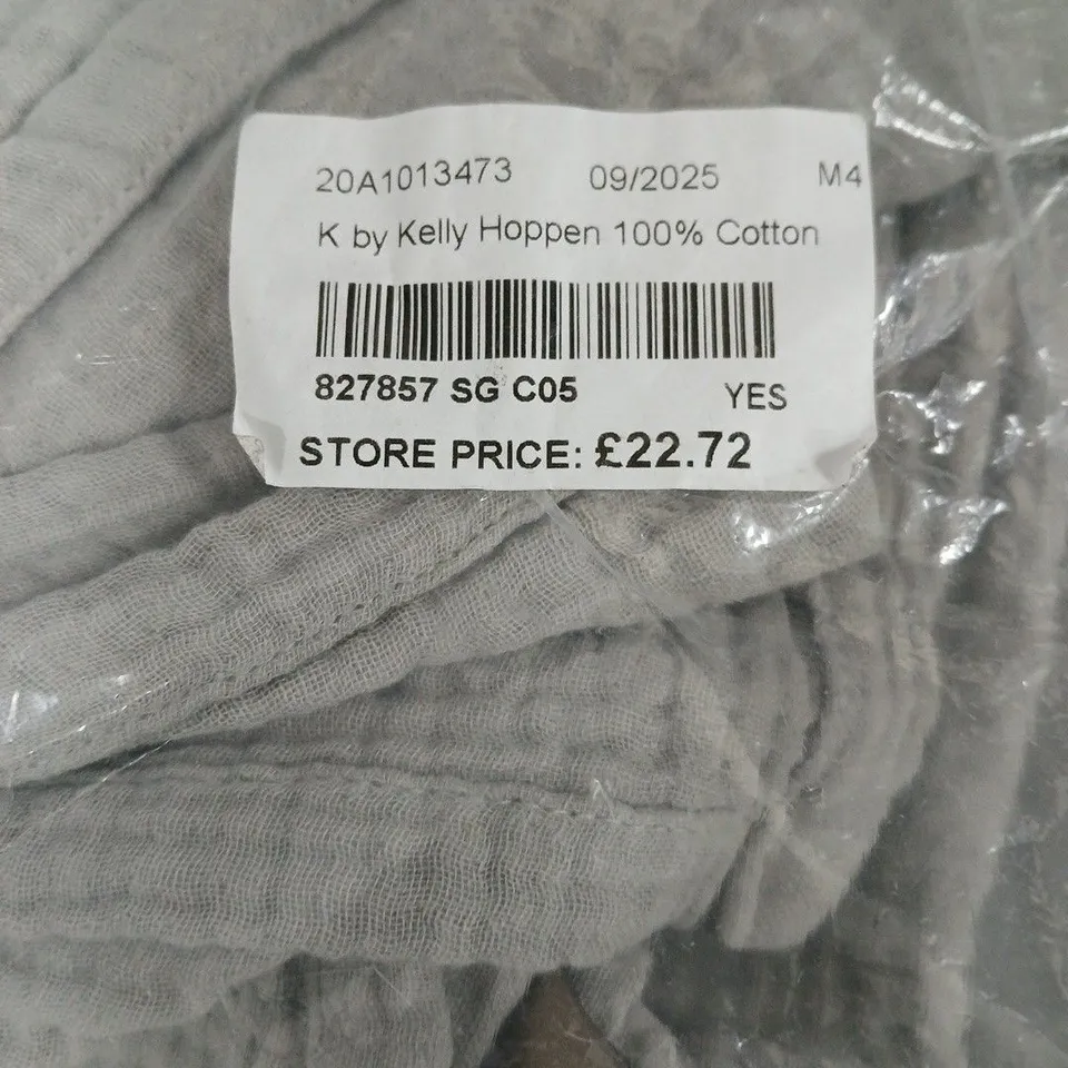 K by Kelly Hoppen 100% Cotton Throw – Grey