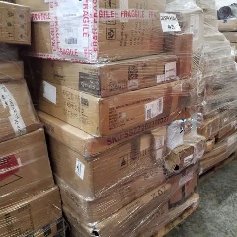 PALLET CONTAINING ASSORTED PRODUCTS INCLUDING INDOOR EXERCISE BIKE, PIZZELLO OUTDOOR GRILL DINING & 3 LAYER CLOTHES HANGER