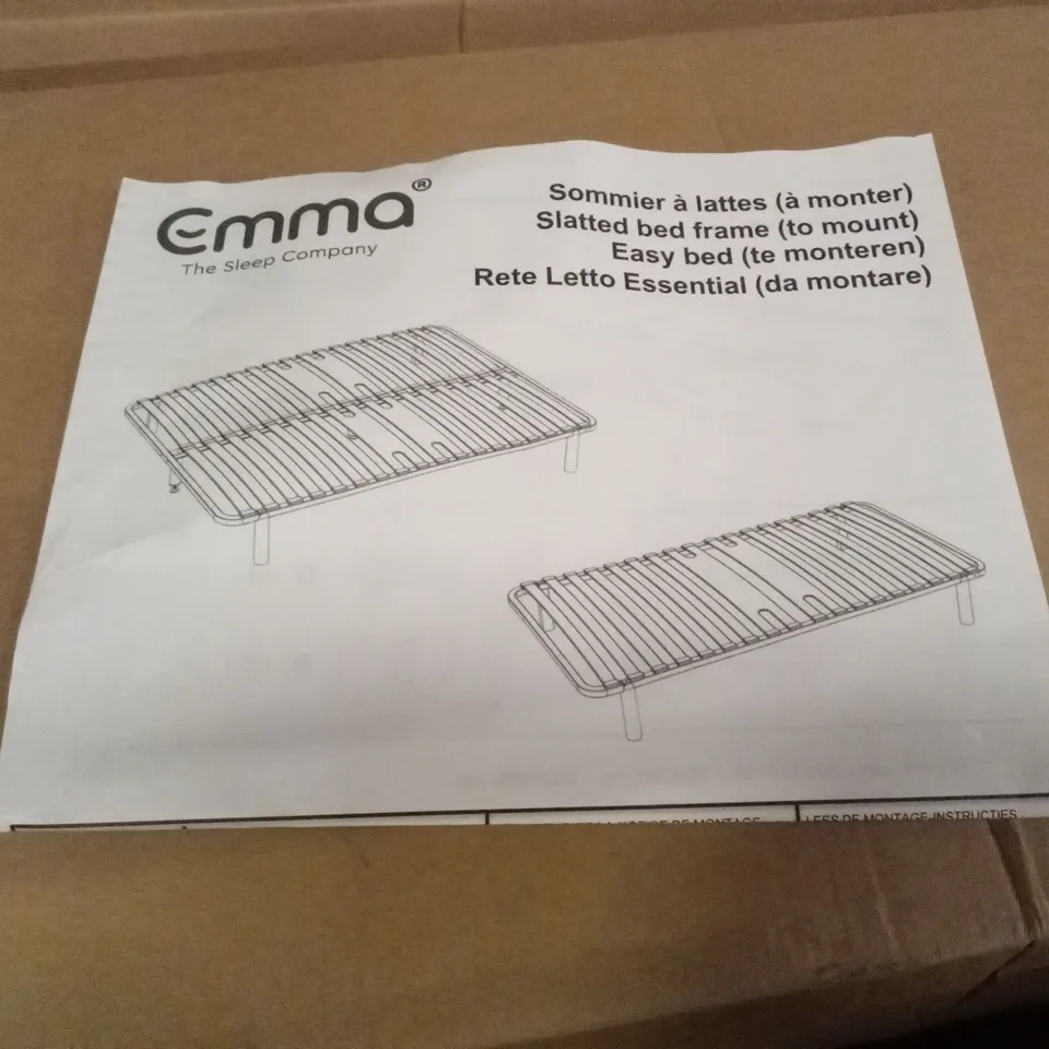 BRAND NEW BOXED EMMA SLATTED BED FRAME - 135 X 190 DOUBLE (1 BOX)