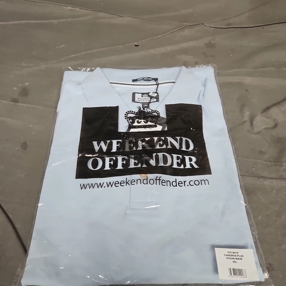 BAGGED WEEKEND OFFENDER CANERIOS PLUS OCEAN WAVE T-SHIRT - SIZE 4XL