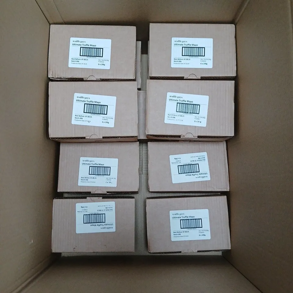 12 BOXES OF 6X 190G TRUFFLEGUYS ULTIMATE TRUFFLE MAYO - COLLECTION ONLY 