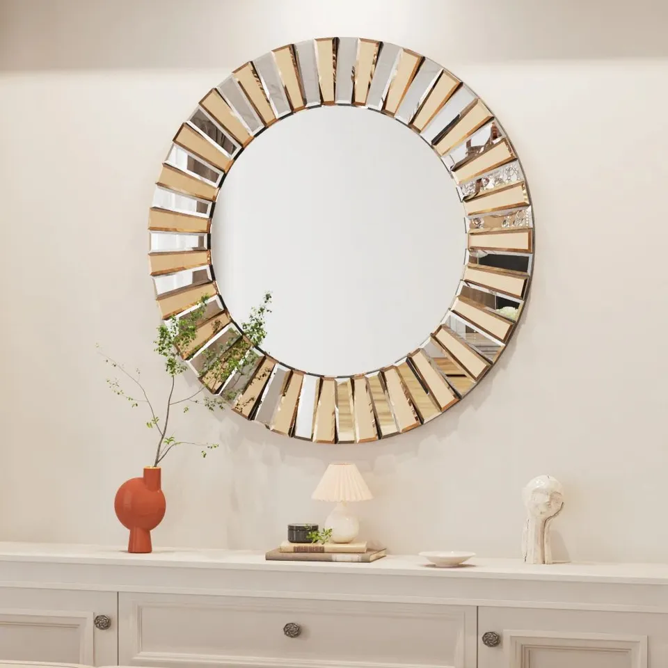 BOXED MONTZ ROUND WALL MIRROR 
