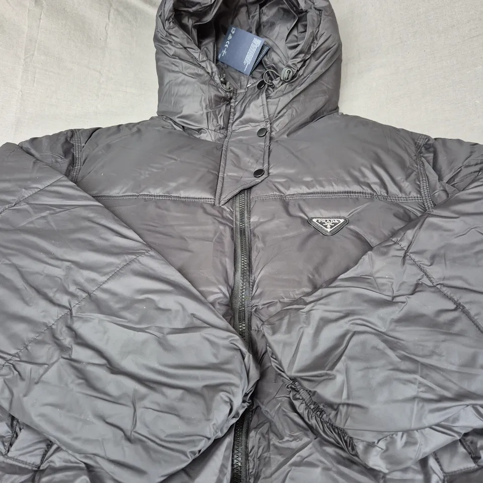 PRADA FULL ZIP PADDED COAT - SIZE L 