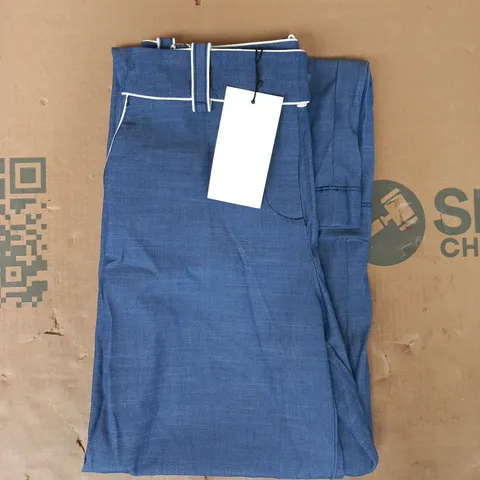 ZARA TROUSERS IN BLUE/WHITE SIZE XS