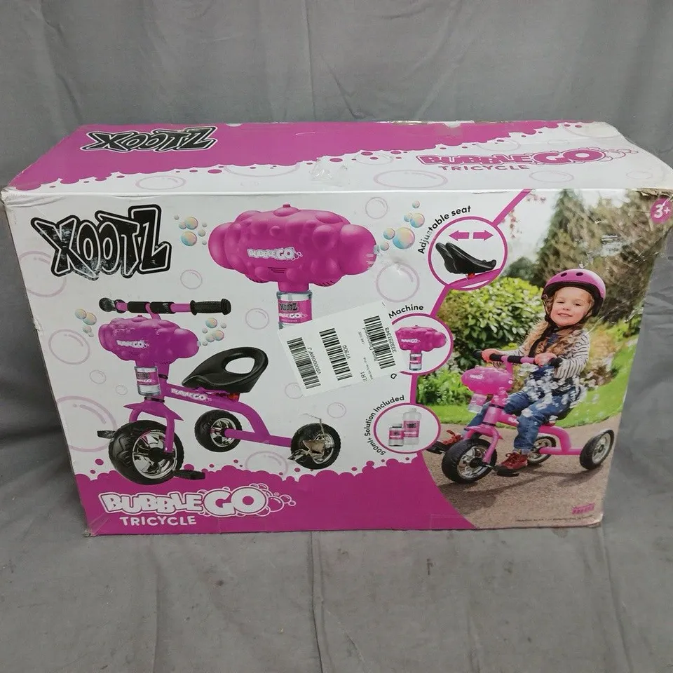 XOOTZ BUBBLE GO TRICYCLE – PINK (BOXED), AGE 3+