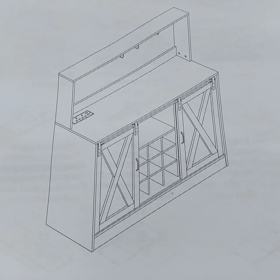 BOXED WINE BAR CABINET (1 BOX)